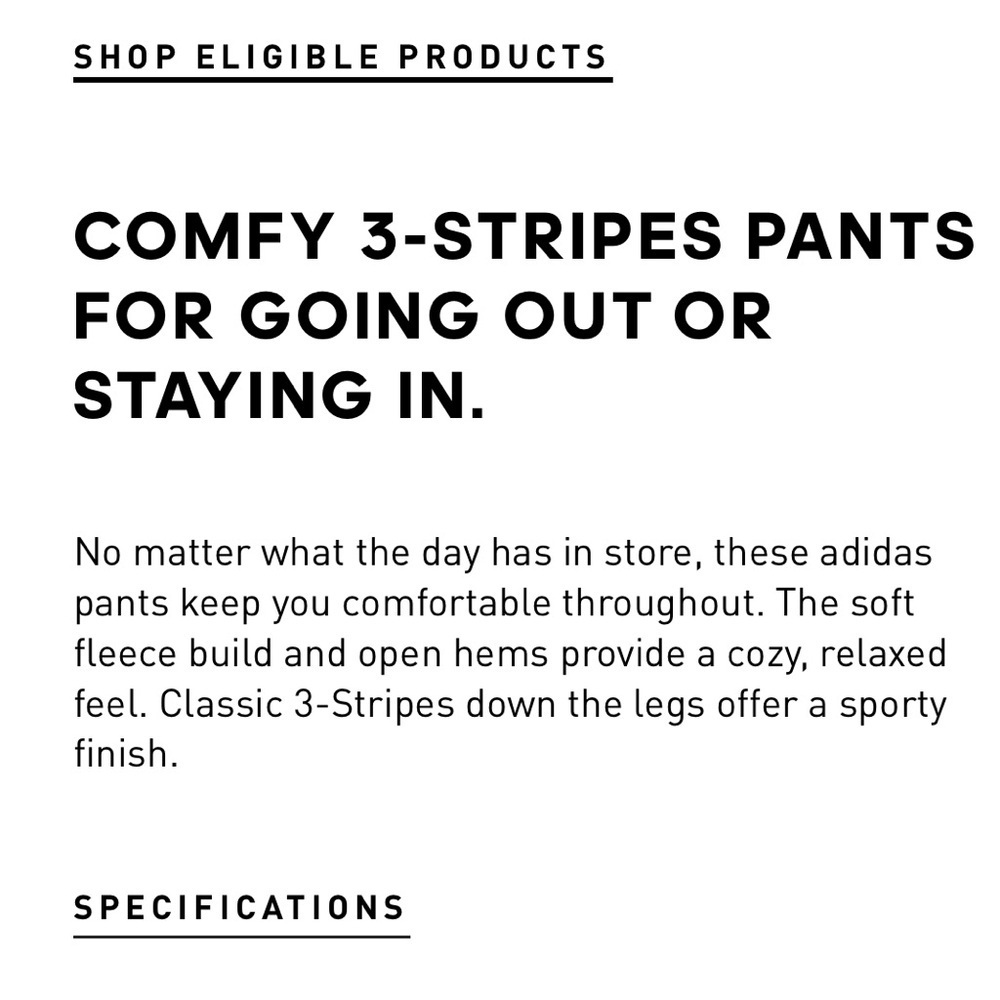 Adidas Black 3-Stripes open hem sweatpants - Picture 5 of 7